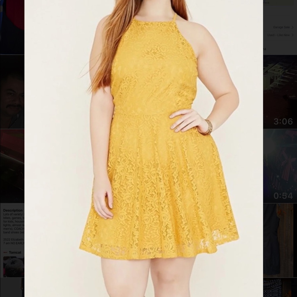 Forever 21 plus size lace cami dress